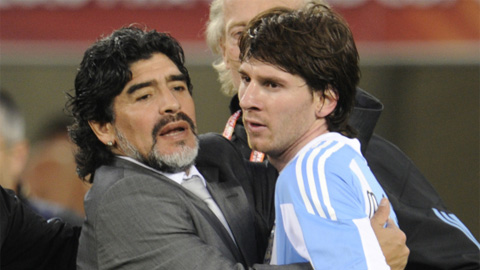 Messi được xếp trên cơ Maradona