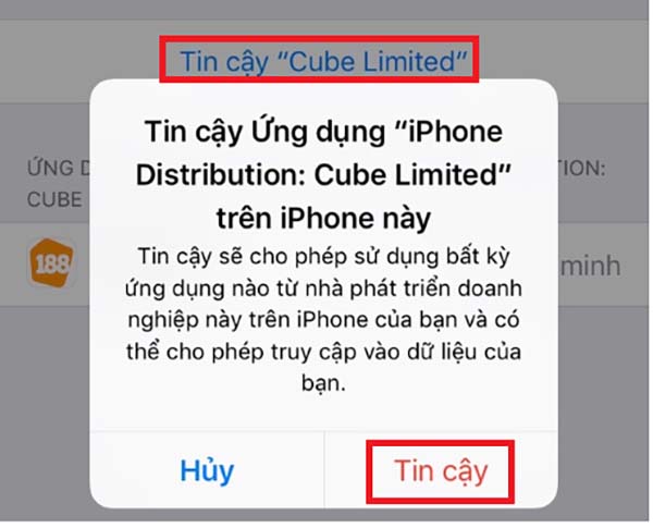 Chọn tin cây cho Cube Limited